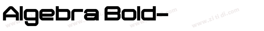 Algebra Bold字体转换